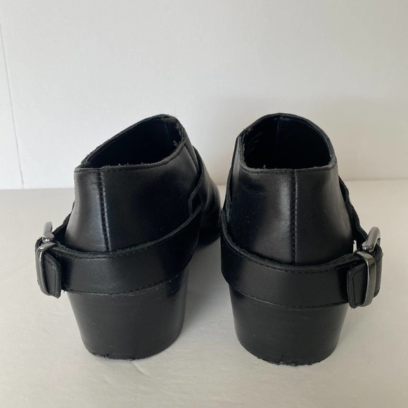 & other stories Black Leather Booties Size 36 block heel buckle - Picture 5 of 8
